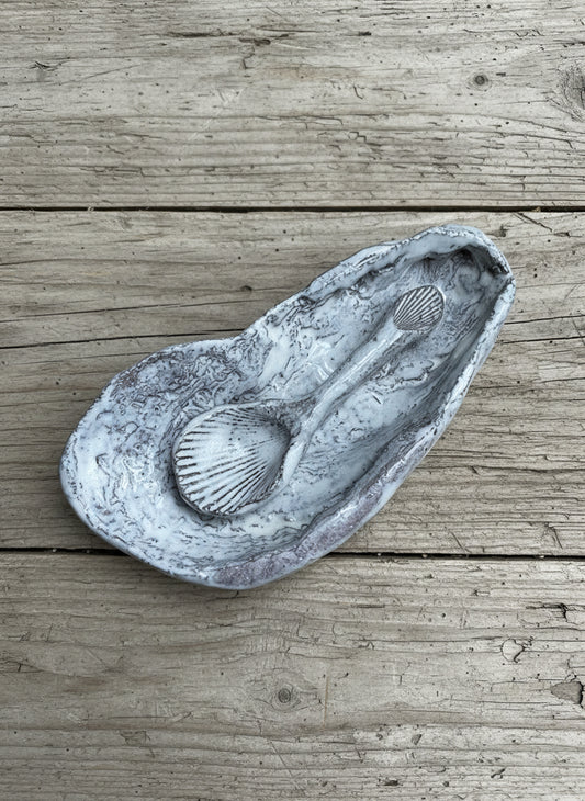 Oyster Shell with Spoon