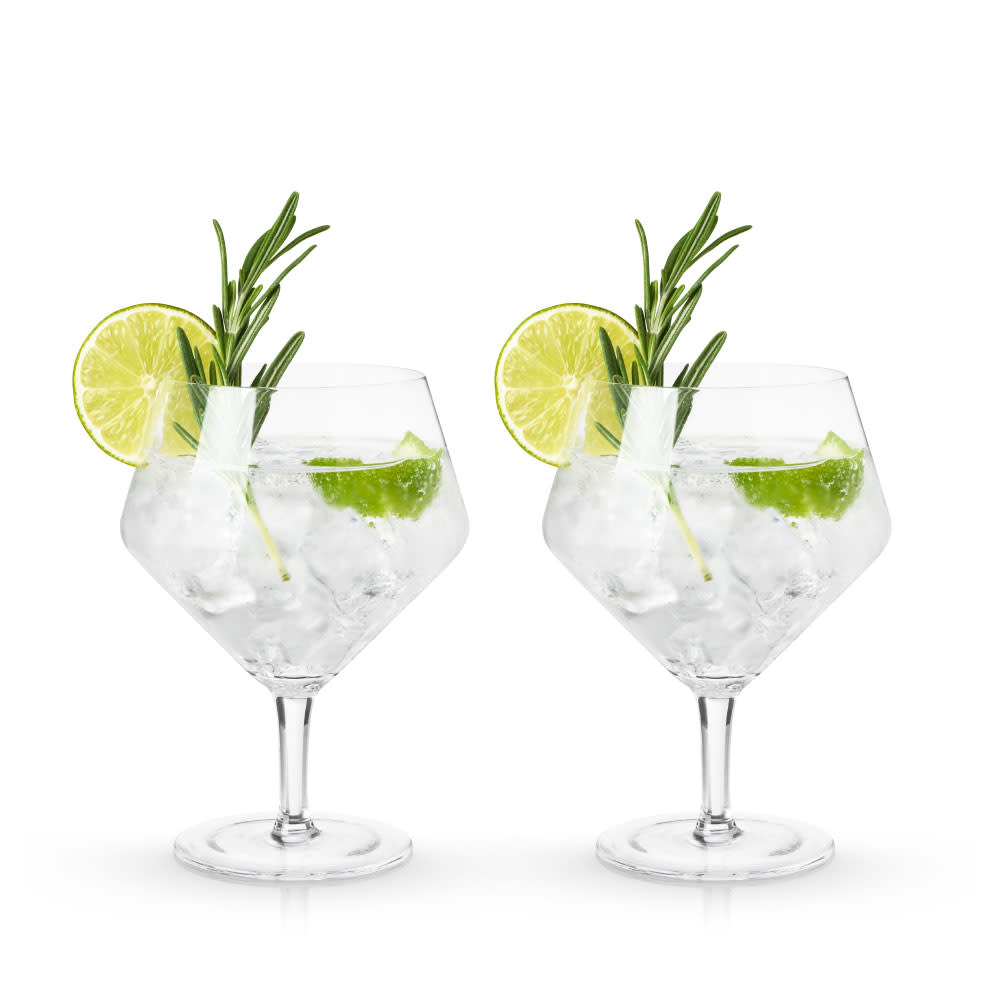 gin + tonic glasses