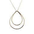forged double nesting teardrop necklace