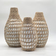 seagrass weave vases