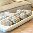 carved wood ball