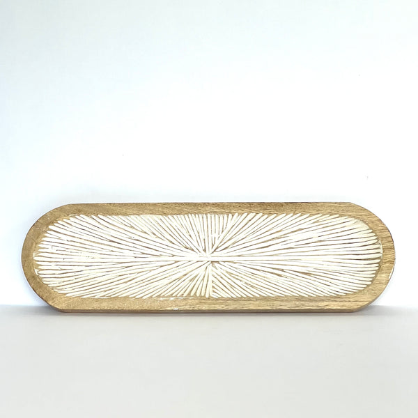 sunburst wood tray