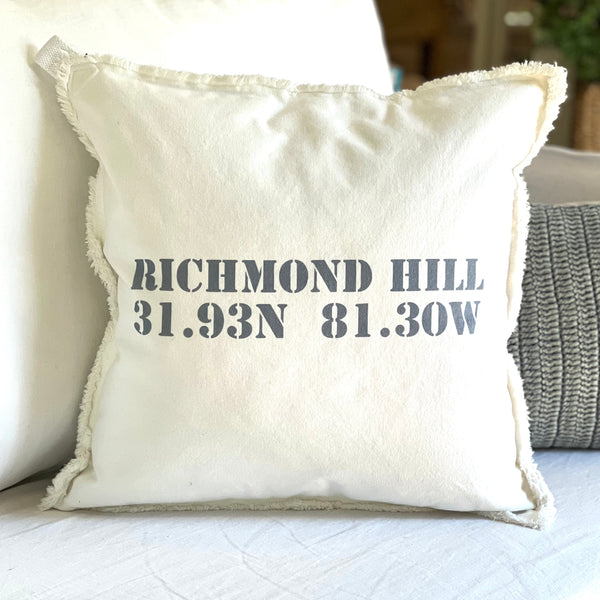 richmond hill coordinates pillow