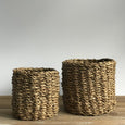 round seagrass baskets