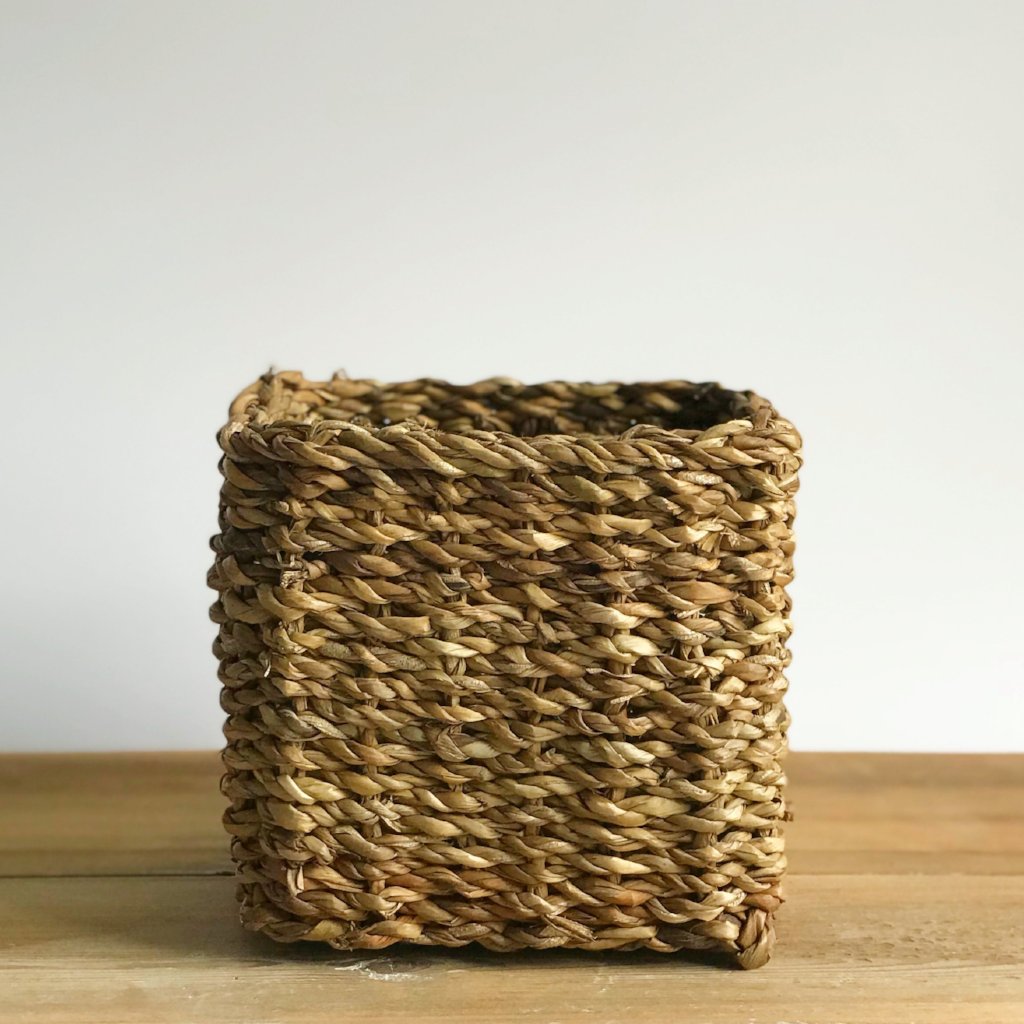 square seagrass baskets