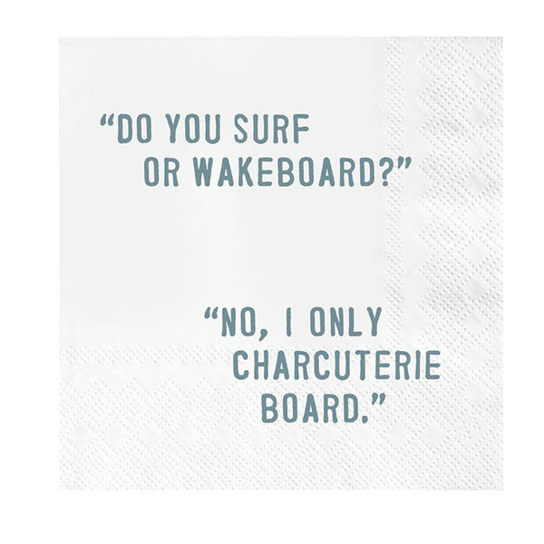 do you surf? cocktail napkin