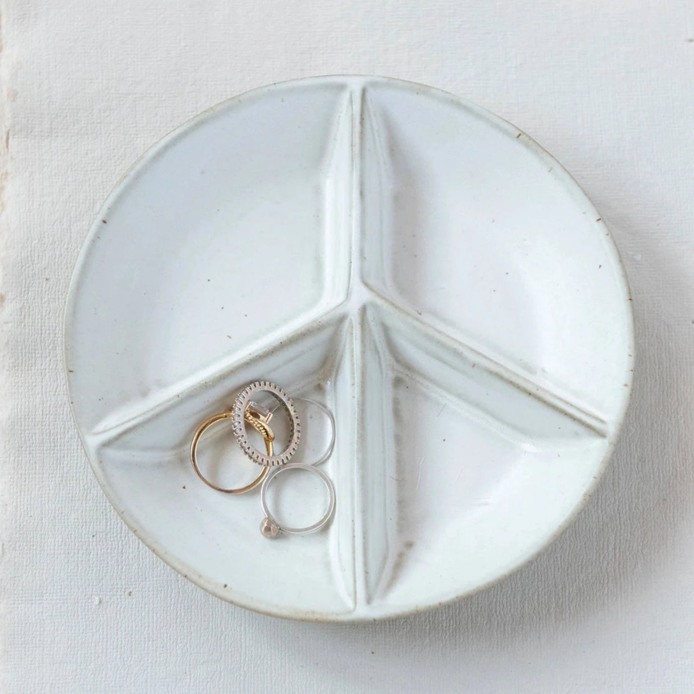 white peace dish