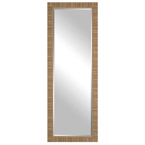 faux rattan mirror